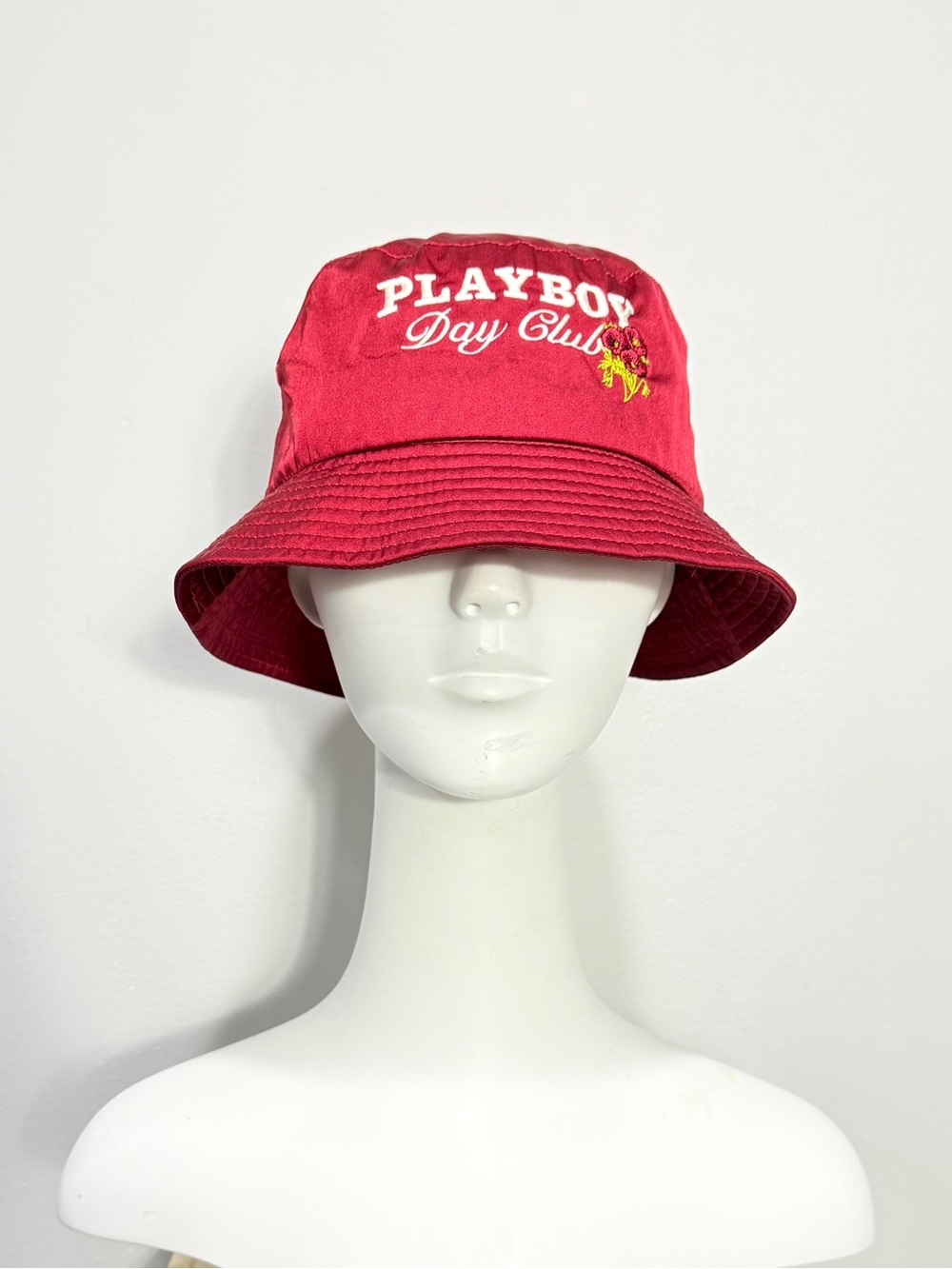 Playboy Day Club Red Bucket Hat OSFM Unisex